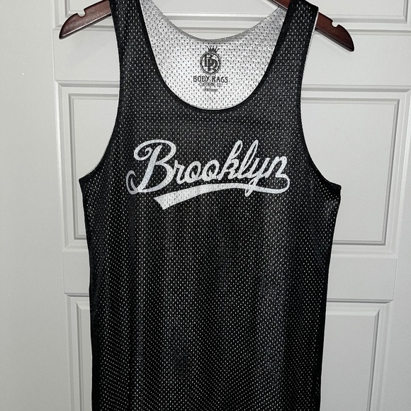 Brooklyn Basketball Jersey, Body Rags, Medium Tank Top, Black - Picture 1 of 3